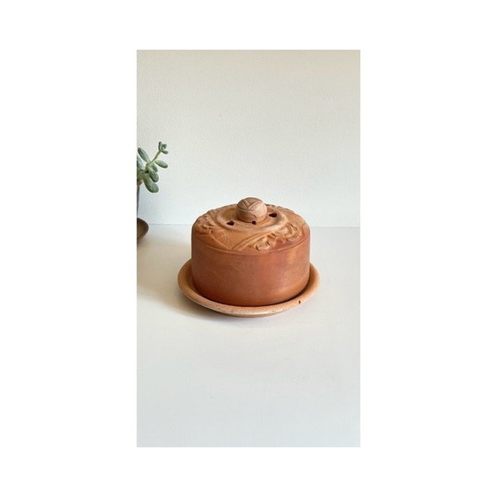 Image 1 of Vintage Art Nouveau terracotta butter dish