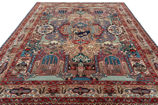 Original hand-knotted Persian carpet Kashmar Fine Paradise Design 390 X 293 Cm Top condition