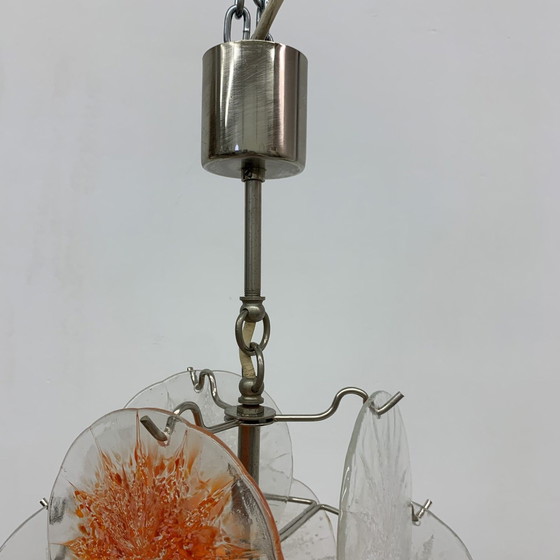 Image 1 of Vistosi Mid-Century Design Glass Disc Chandelier - 1970s