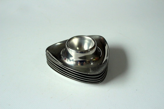 Image 1 of 6 Triangular egg cups Wmf stainless steel - Vintage