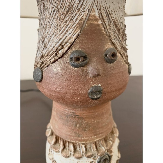 Image 1 of Lampada da tavolo vintage in ceramica di Thérèse Bataille per Dour Belgium