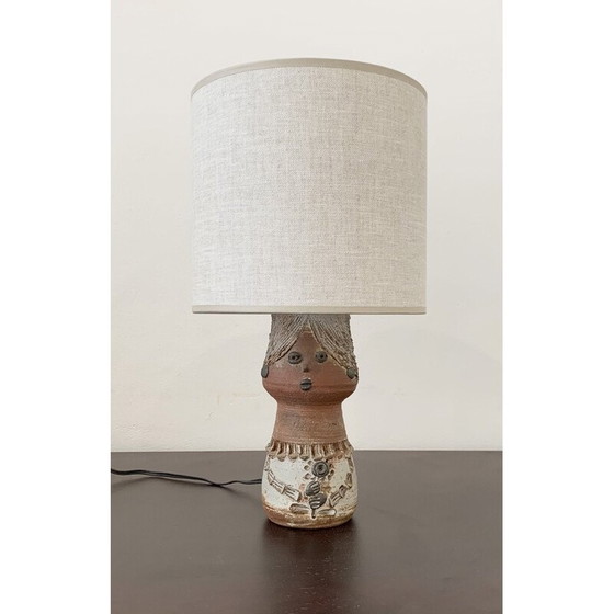 Image 1 of Lampada da tavolo vintage in ceramica di Thérèse Bataille per Dour Belgium