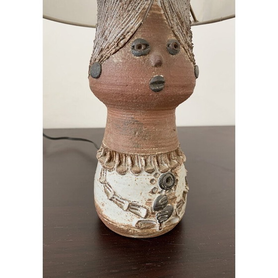 Image 1 of Lampada da tavolo vintage in ceramica di Thérèse Bataille per Dour Belgium