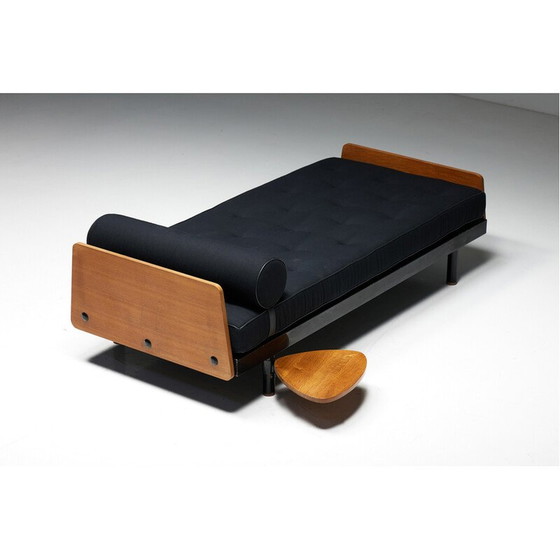 Image 1 of Vintage lacquered metal daybed by Jean Prouvé, France 1950