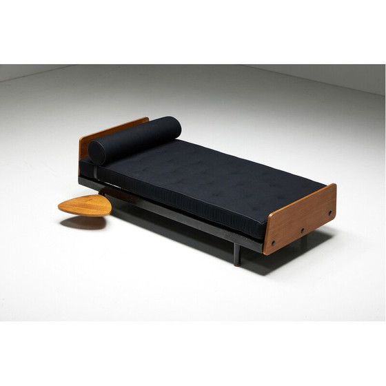 Image 1 of Vintage lacquered metal daybed by Jean Prouvé, France 1950