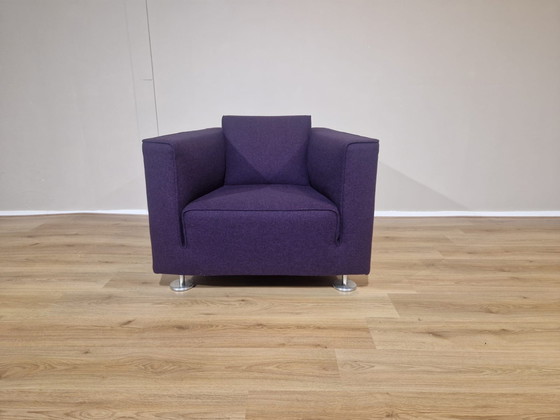 Image 1 of Design on Stock Blizz Armchair Hocker Wool Fabric Purple