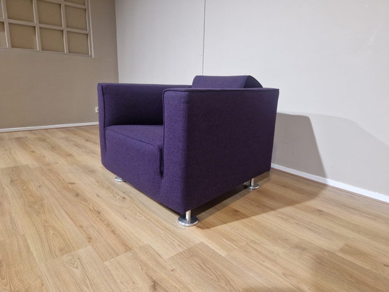 Image 1 of Design on Stock Blizz Armchair Hocker Wool Fabric Purple