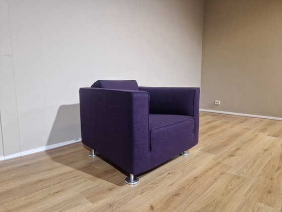 Image 1 of Design on Stock Blizz Armchair Hocker Wool Fabric Purple