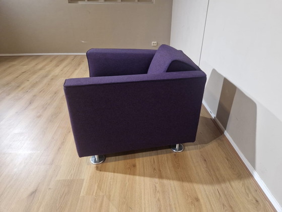 Image 1 of Design on Stock Blizz Armchair Hocker Wool Fabric Purple