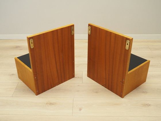 Image 1 of Set Of Hanging Bedside Cabinets, Danish Design, 1960S, Designer: Hans J. Wegner, Manufacturer: Getama