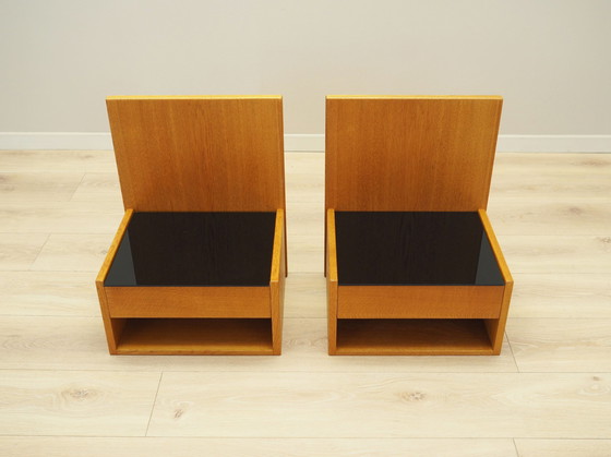 Image 1 of Set Of Hanging Bedside Cabinets, Danish Design, 1960S, Designer: Hans J. Wegner, Manufacturer: Getama