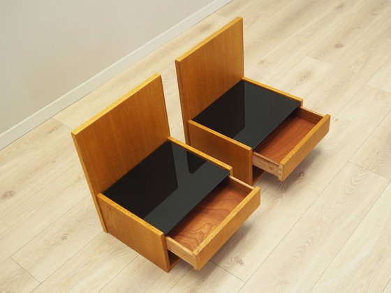 Image 1 of Set Of Hanging Bedside Cabinets, Danish Design, 1960S, Designer: Hans J. Wegner, Manufacturer: Getama