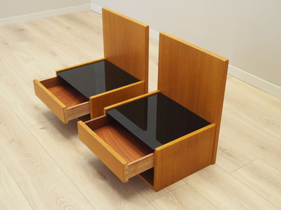 Image 1 of Set Of Hanging Bedside Cabinets, Danish Design, 1960S, Designer: Hans J. Wegner, Manufacturer: Getama