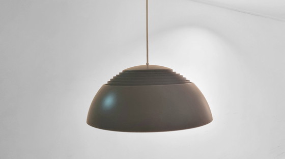 Image 1 of Midcentury Danish AJ Royal 500 pendant lamp in brown gray by Arne Jacobsen for Louis Poulsen, 1960s