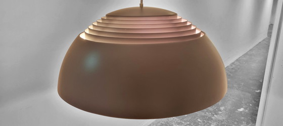 Image 1 of Midcentury Danish AJ Royal 500 pendant lamp in brown gray by Arne Jacobsen for Louis Poulsen, 1960s