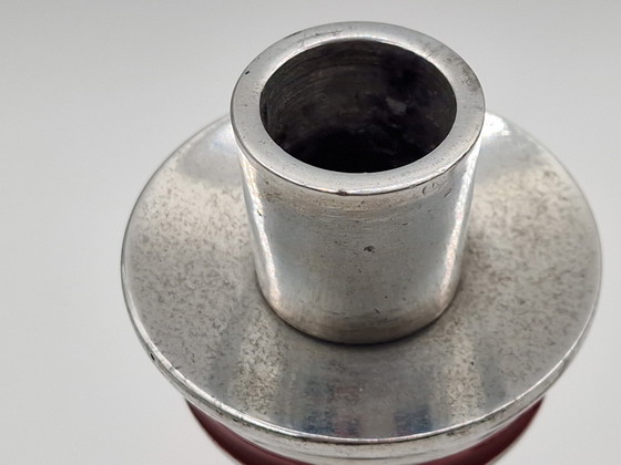 Image 1 of Pair of industrial vintage candlesticks in the shape of a lighthouse