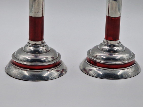 Image 1 of Paire de bougeoirs industriels vintage en forme de phare