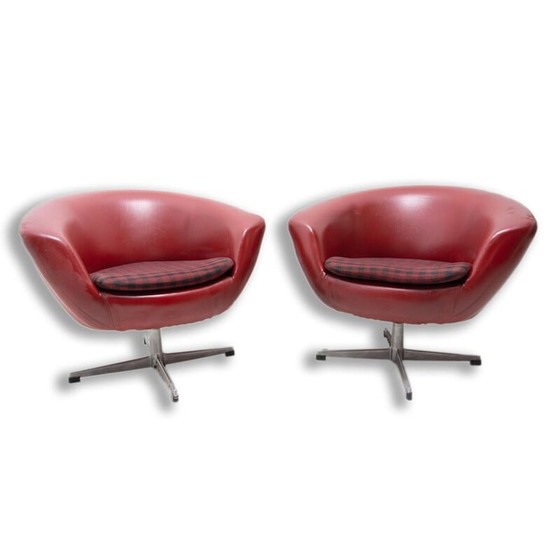 Image 1 of Pair of mid century swivel armchairs by Up Zavody, 1970s