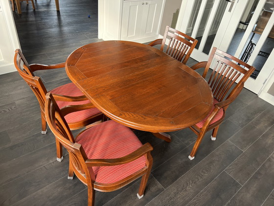 Image 1 of Table de salle à manger Bannink Van Gogh avec 4 chaises Toorop