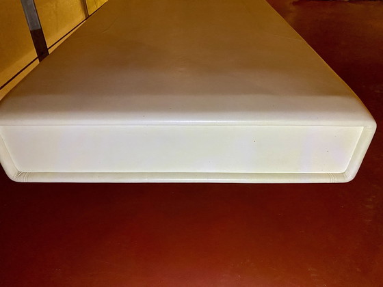 Image 1 of Banquette Contemporaine Cuir Blanc