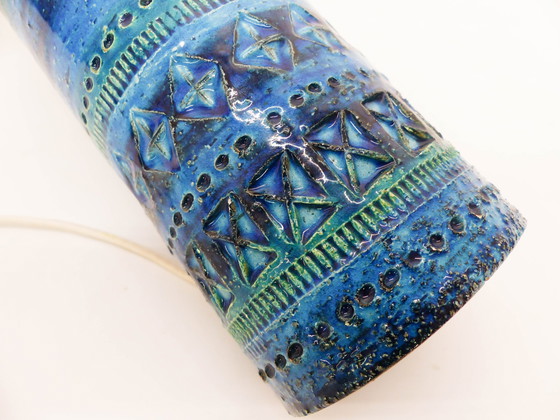 Image 1 of Blue Scroll Lamp Aldo Londi Pour Bitossi 1960