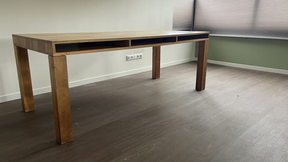 Image 1 of Pilat & Pilat designer dining table Meint walnut natural oiled - designer Gjalt Pilat