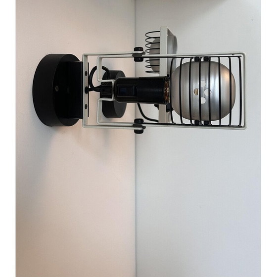 Image 1 of Coppia di lampade da parete orientabili Sintesi vintage in metallo laccato e alluminio di Gismonti per Artemide, Italia 1975