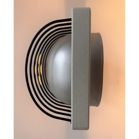 Image 1 of Coppia di lampade da parete orientabili Sintesi vintage in metallo laccato e alluminio di Gismonti per Artemide, Italia 1975