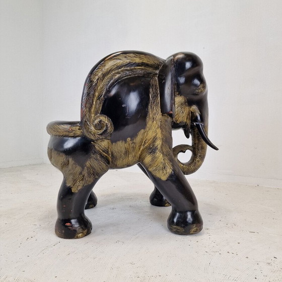 Image 1 of Asian vintage wooden Elephant chair, 1900s