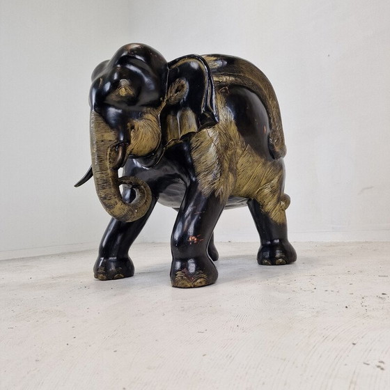 Image 1 of Asian vintage wooden Elephant chair, 1900s