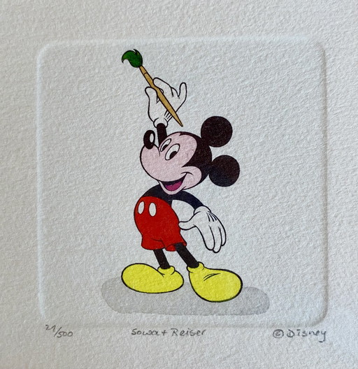 Sowa + Reiser Gravure Disney Mickey Mouse édition limitée NOS