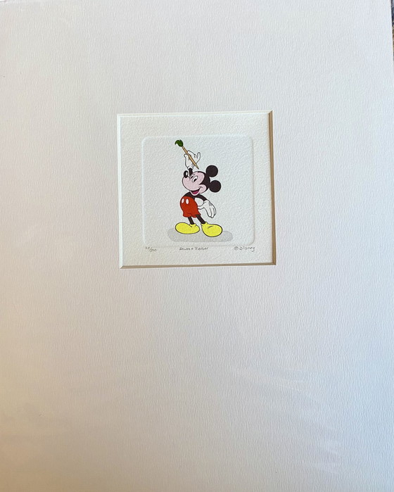 Image 1 of Sowa + Reiser Disney etching Mickey Mouse limited NOS