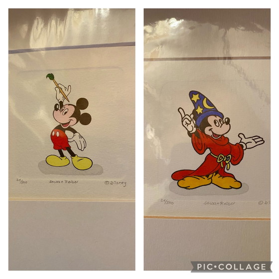 Image 1 of Sowa + Reiser Disney etching Mickey Mouse limited NOS