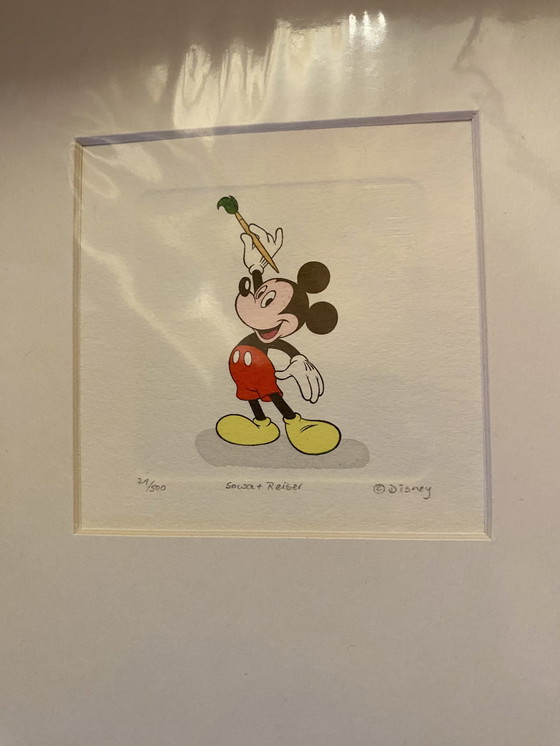 Image 1 of Sowa + Reiser Disney etching Mickey Mouse limited NOS