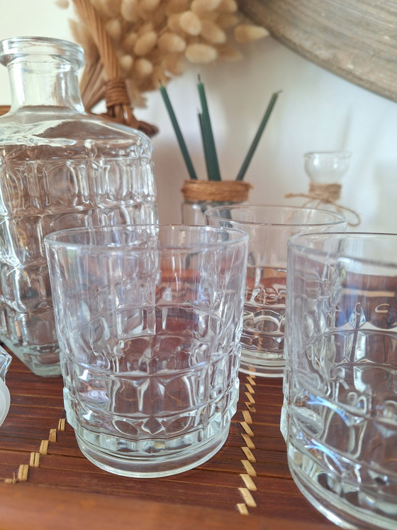 Image 1 of Vintage Whisky Decanter And Glasses