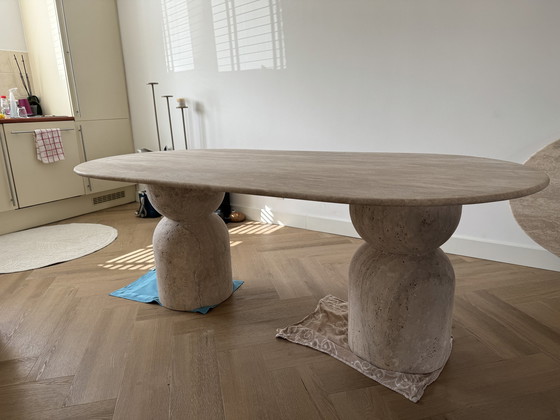 Image 1 of Travertine Dining Table New