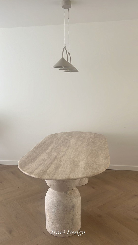 Image 1 of Travertine Dining Table New