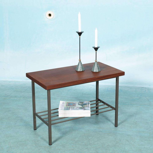 Table TV/audio vintage en teck, table d'appoint en teck des années 1960