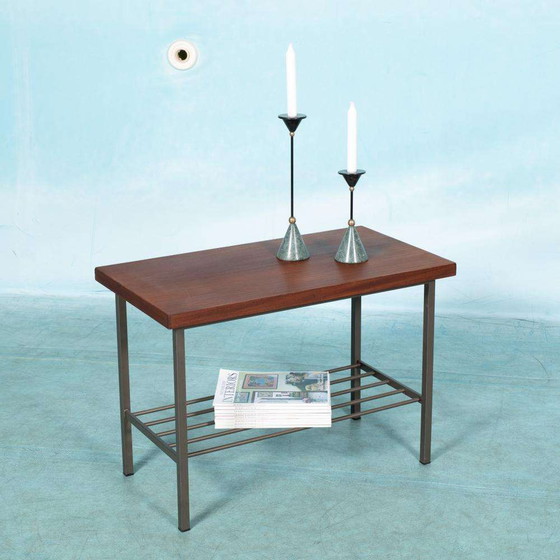 Image 1 of Vintage teak TV/audio table, 1960s side table teak