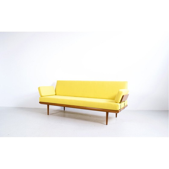 Image 1 of Vintage Minerva 3-seater sofa in teak and chrome steel by Peter Hvidt and Orla Mølgaard Nielsen for France et Son, 1954