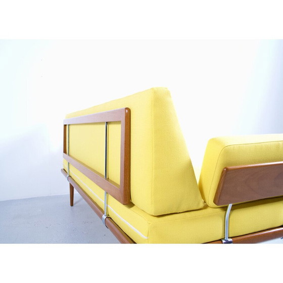 Image 1 of Vintage Minerva 3-seater sofa in teak and chrome steel by Peter Hvidt and Orla Mølgaard Nielsen for France et Son, 1954