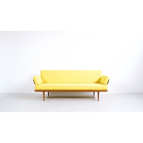 Image 1 of Vintage Minerva 3-seater sofa in teak and chrome steel by Peter Hvidt and Orla Mølgaard Nielsen for France et Son, 1954