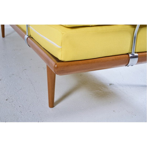 Image 1 of Vintage Minerva 3-seater sofa in teak and chrome steel by Peter Hvidt and Orla Mølgaard Nielsen for France et Son, 1954