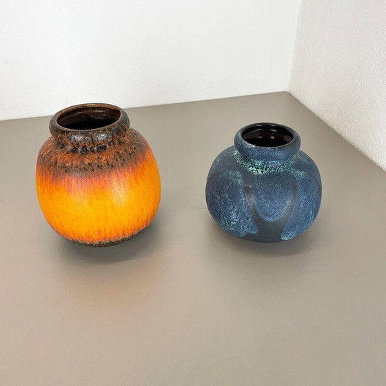 Image 1 of Pair of vintage ceramic vases by Scheurich, Germany 1970s