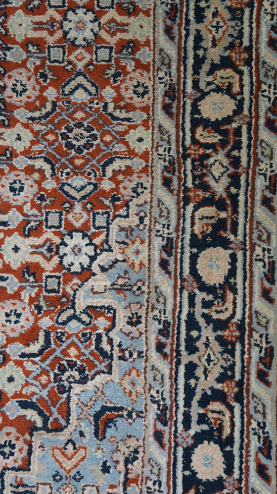 Image 1 of Tapis oriental aux couleurs bleu, rouge et crème, 185x120cm