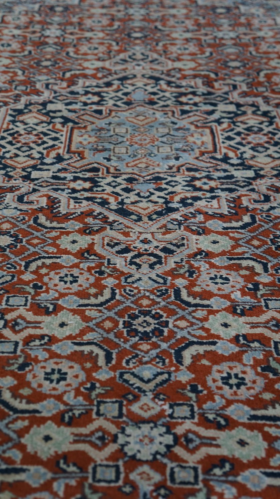 Image 1 of Tapis oriental aux couleurs bleu, rouge et crème, 185x120cm