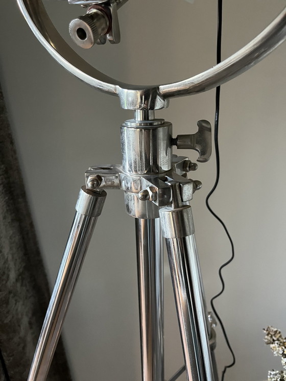 Image 1 of Industrial All Metal Tripod Theater Lamp