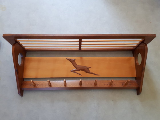 Image 1 of Appendiabiti da parete in teak danese vintage anni '60