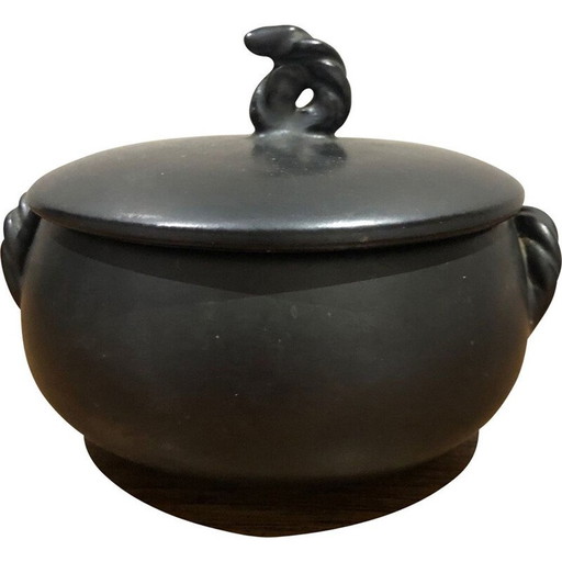 Scatola in ceramica vintage della Ceramony Vallauris, 1950