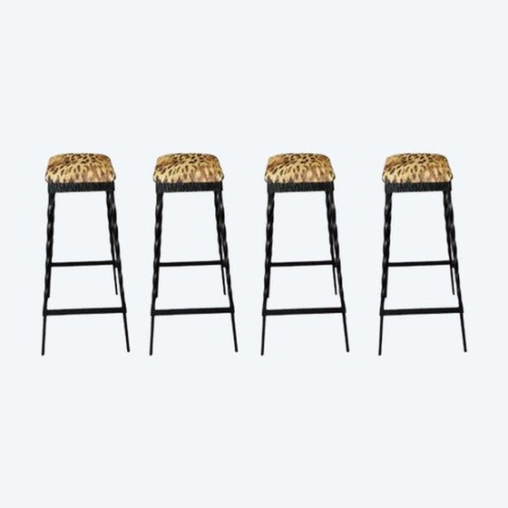 Image 1 of 4x Brutalist stools barkrukken